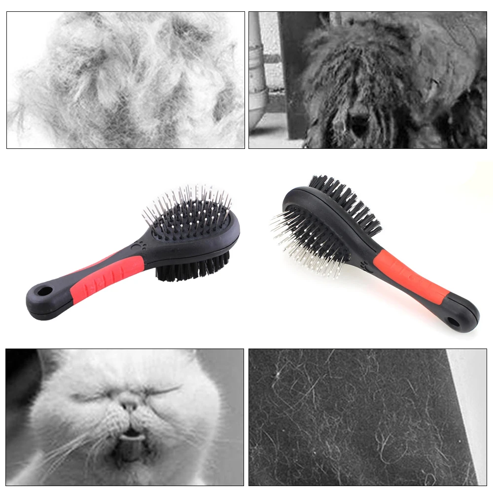 

Combs For Dog Hair Remover Pet Double Sided Bath Brush Comb for Cat Pet Grooming Pet Hair Cleaning Pet Cat Dogs Comb