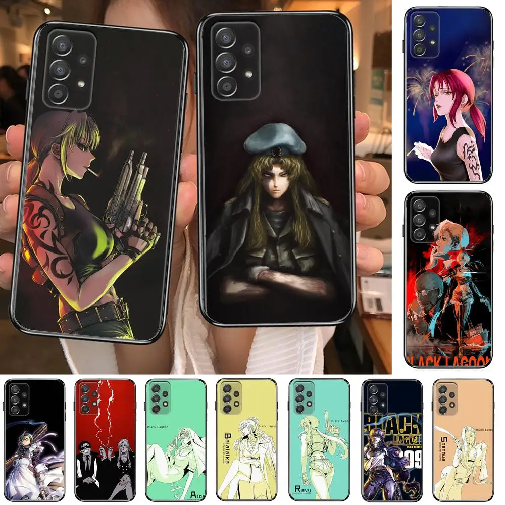 

anime black lagoon Phone Case Hull For Samsung Galaxy A70 A50 A51 A71 A52 A40 A30 A31 A90 A20E 5G S Black Shell Art Cell Cove