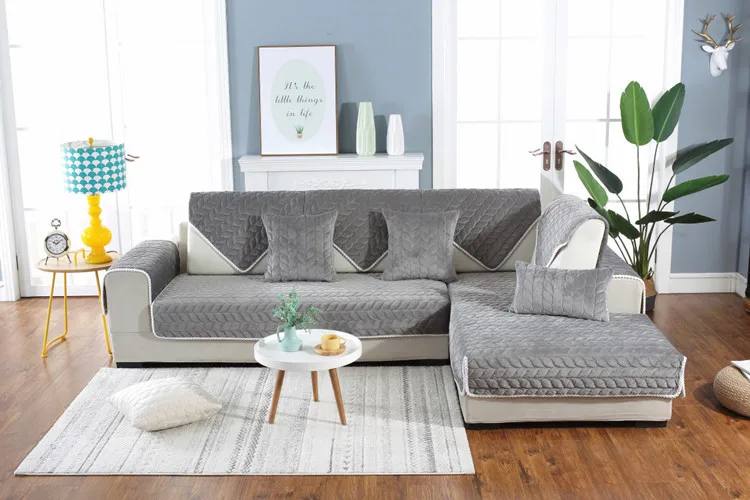 Gray Однотонный чехол для дивана, моющийся, съемный, полотенце, подлокотник, чехлы для дивана, чехлы для дивана, для собак, домашних животных, один/два/три местный, 21 Размер - Цвет: Gray