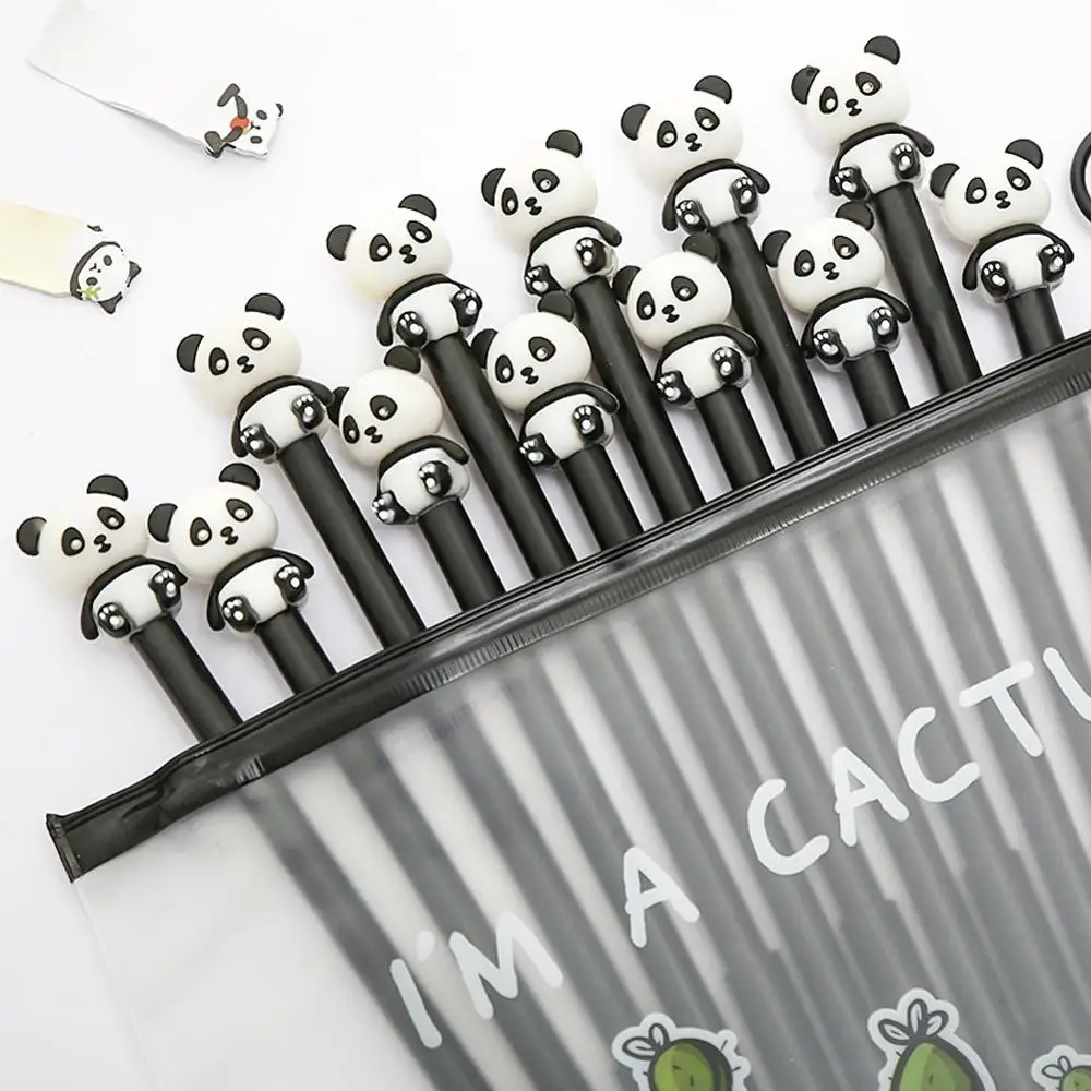 12/100 шт. Симпатичная крутая гелевая ручка Kawaii Panda милые канцелярские товары для