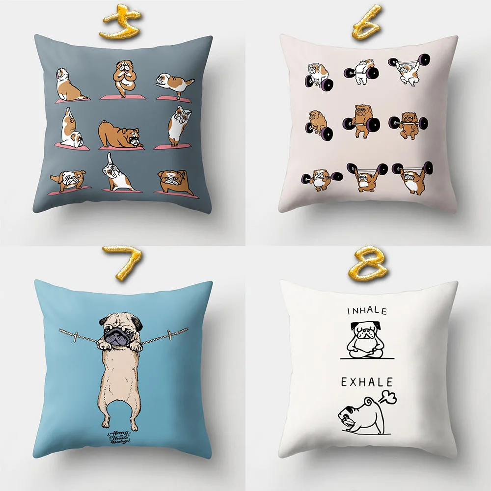 

Чехол для подушки 45*45 с принтом «Собака» и диванные подушки для офиса наволочки украшение дома из полиэстера наволочки kd-0126