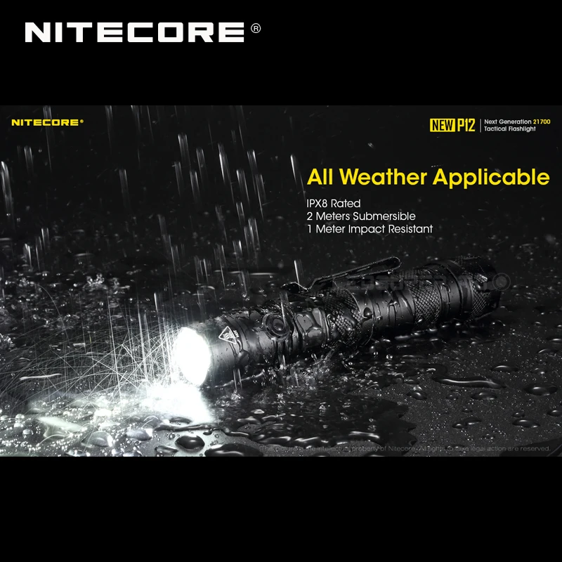 1200 люмен Nitecore P12 следующего поколения 21700 тактический фонарь с кобурой NTH10