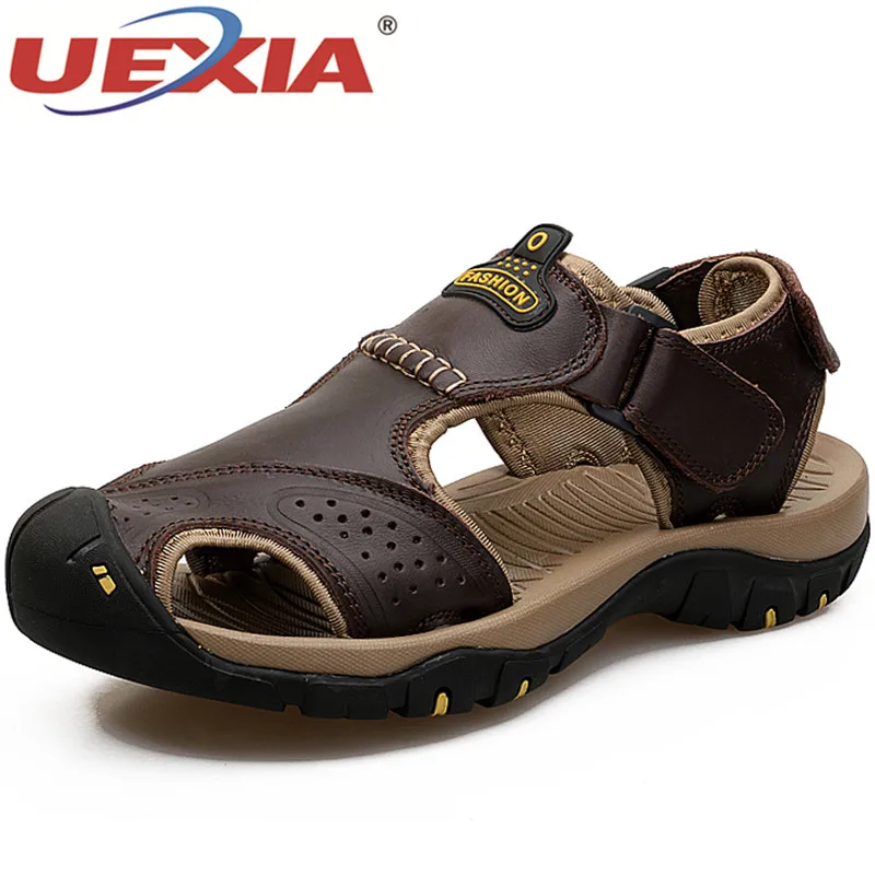 

Fashion Big Size 48 Summer Leather Sandal Shoes Men Outdoor Handmade Beach Casual Male Sandalias Zapatos De Hombre Comfortable