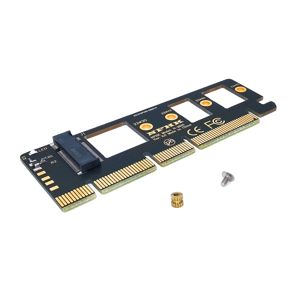Новая плата расширения M.2 NVME PCIE на M2 светодиодный адаптер SSD x16 компьютерный