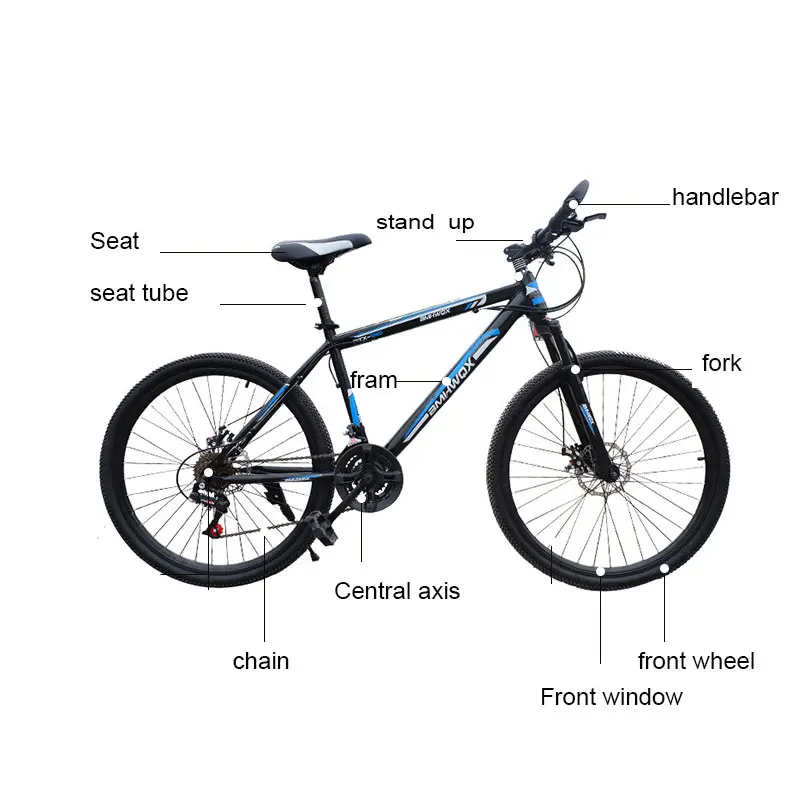 

Mountain Bike 26 Inch Cycling Bicycle Front and Rear Mechanical Disc Brakes