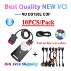 10 шт.лот Бесплатная доставка DHL Новинка VCI VD DS150E CDP bluetooth 2018.R0 2017.R3 keygen OBD2 сканер инструмент для диагностики delphis obd2