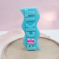 squiggle unique waving shape kawaii candle silicone molds rectangle wave letter candle mold