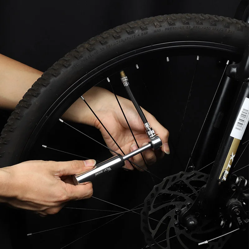 

mini pump pump spherical tire inflator mountain bike balloon aluminum alloy American-French mouth universal