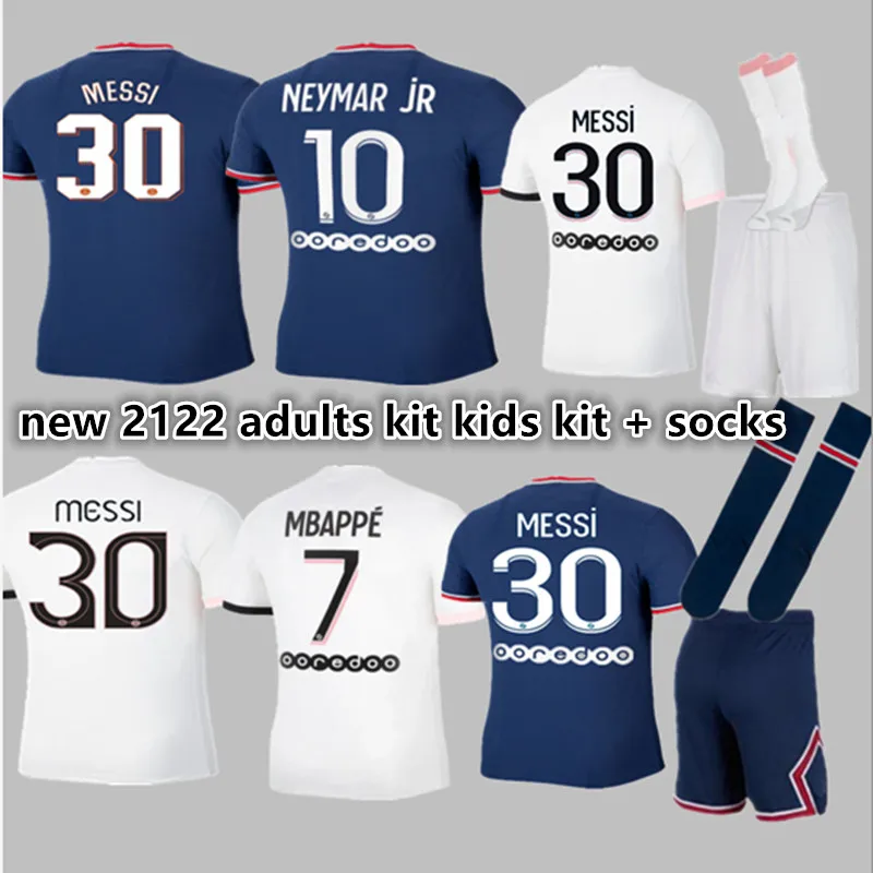 Футболка для взрослых SERGIO RAMOS 30 Месси комплект детей BAPPE new 21 22 psg Джерси NEYMAR JR