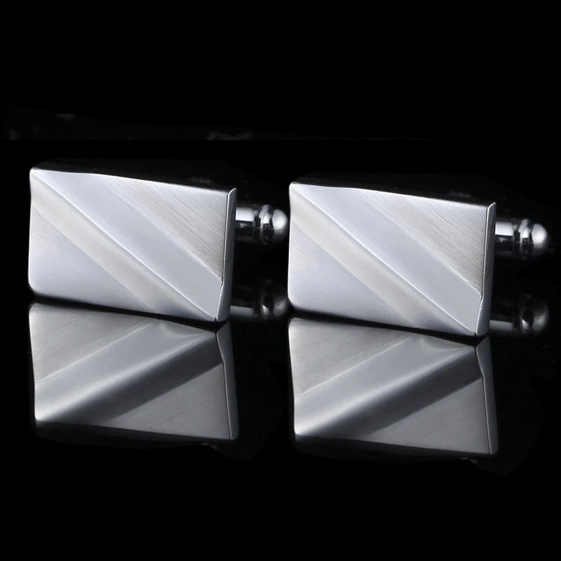 

Fashionable New Classic Cufflinks For Men Suit Shirt Cuff Brushed Stripe Design Links Cuff A Gift For Father's Boyfriend 1 Pair