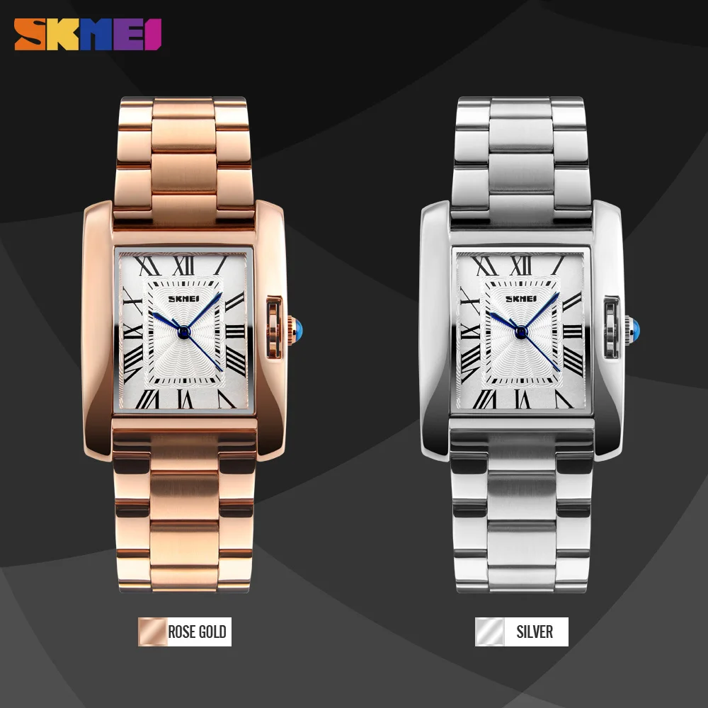 SKMEI роскошные часы Relogio Feminino 1284 ремешок из нержавеющей стали женские наручные часы женские кварцевые часы Montre Femme
