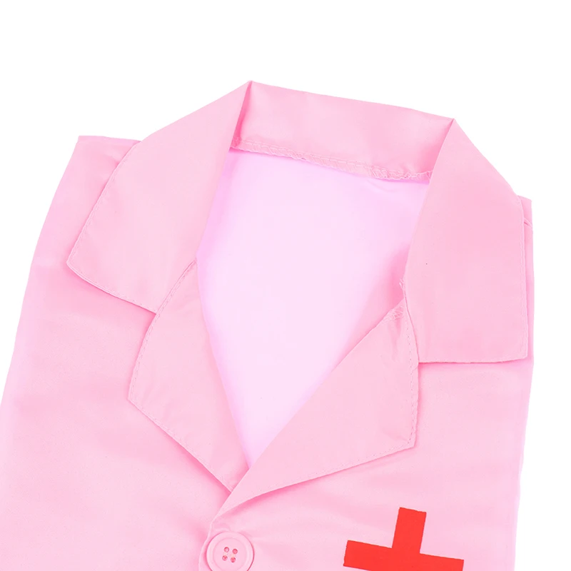 

Unisex Kids Boys Girls Doctor Surgeon Halloween Cosplay Dress up Coat with Cap Nurse Play Tools Set Outfits