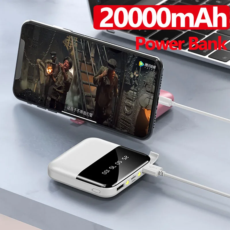 Внешний мини аккумулятор на 20000 мА · ч с 2 USB портами и ЖК дисплеем|Внешние