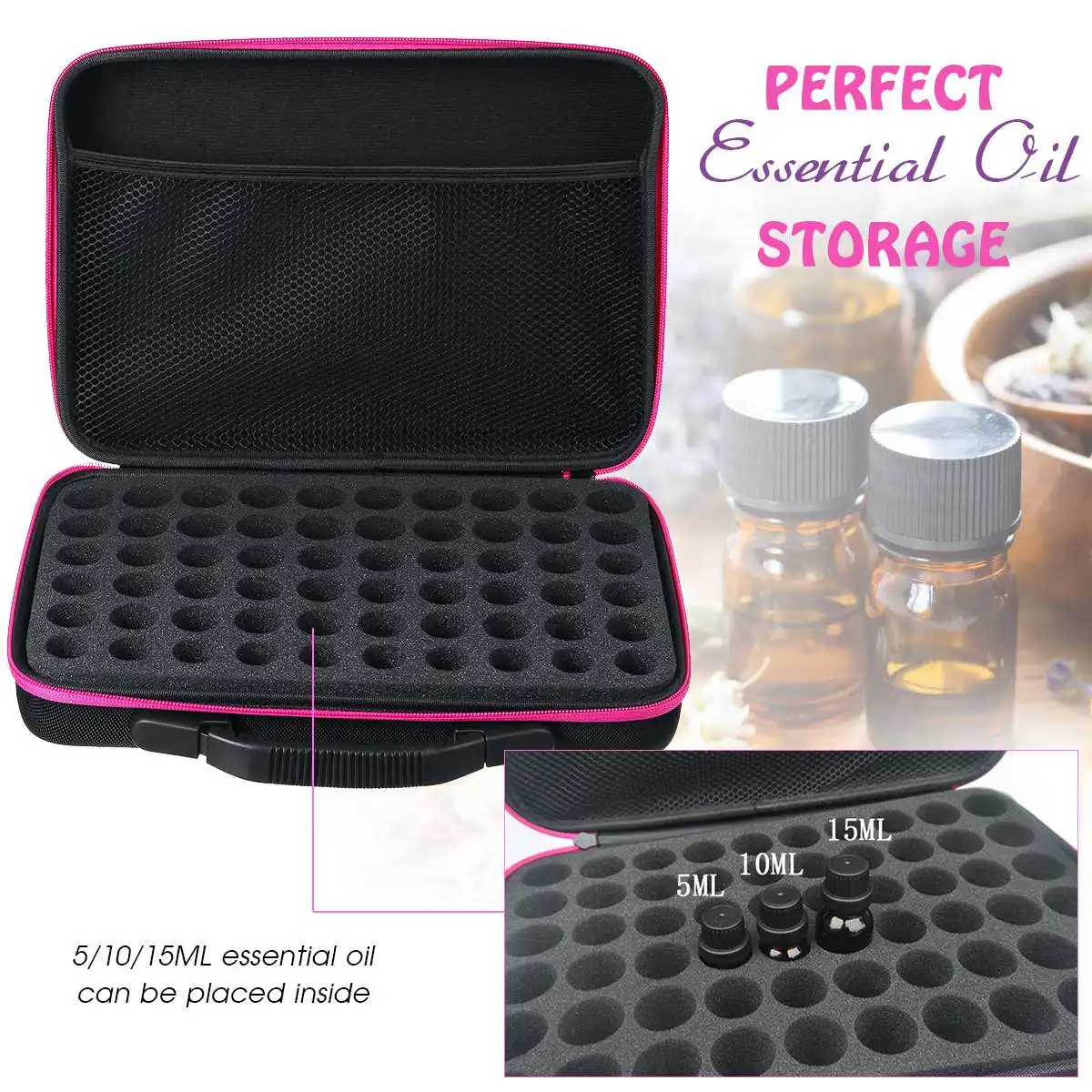 10ml/15ml 60 Bottles Essential Oil Case Collecting Bags Travel Portable Carrying Cases Nail Polish Storage Bag | Дом и сад