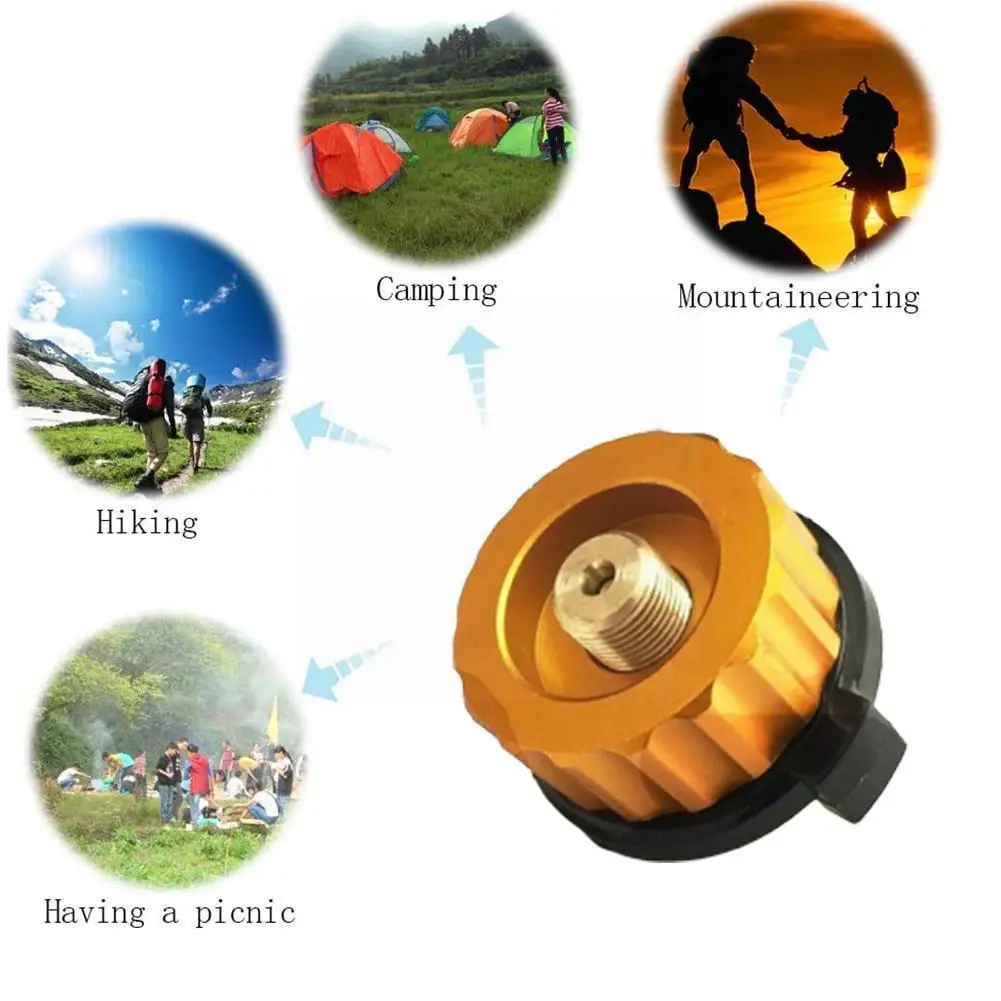 

Outdoor Camping Hiking Stove Adaptor Split Type Gas Connector Auto-off Furnace Adapter Converter Cartridge Cyli V1h3