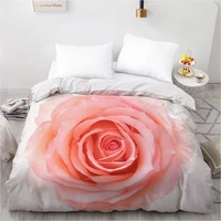 1pcs duvet cover3d luxury printing quilt cover 240x220200x200140x200180x210pink roses bedding kingqueendouble drop ship