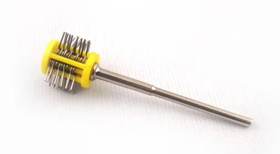 

Mounted Matt Brush Yellow Color 0.45mm Wire, Good quality Polishing Brush Wheel