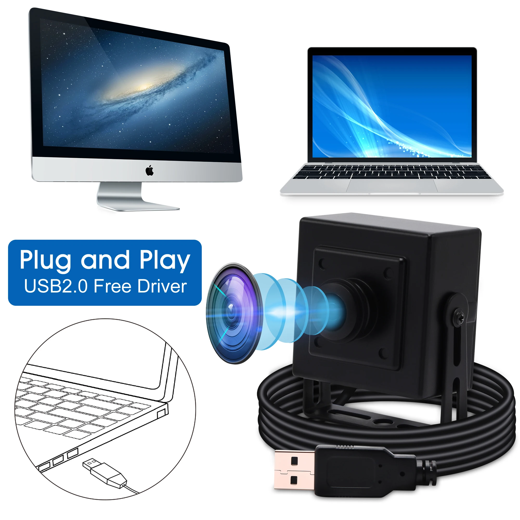 1MP 720P Cmos OmniVision OV9712 MJPEG YUY2 30fps мини UVC бесдрайверная широкоугольная рыбий глаз Usb