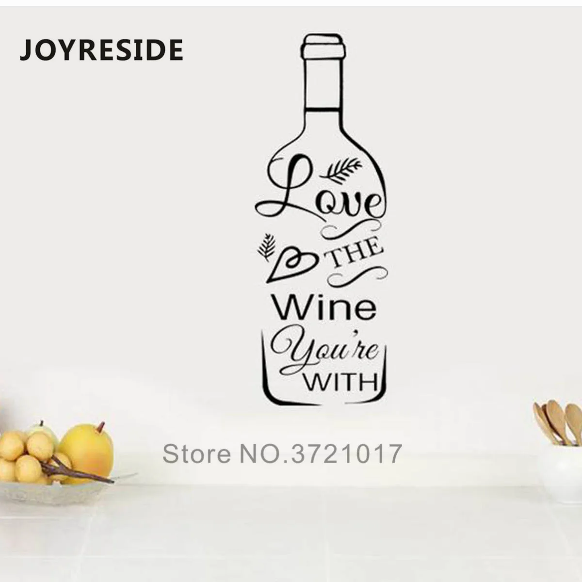 Настенная Наклейка в виде бутылки вина, WM115