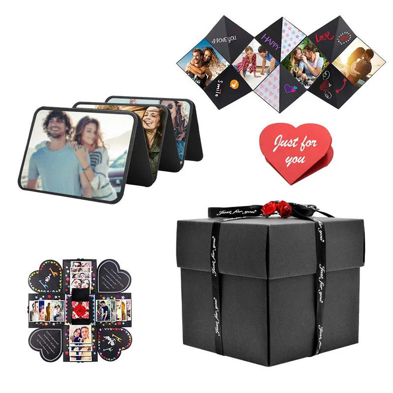 

DIY Explosion Box Gift Surprise Love Paper Box Package Handmade Memory Scrapbook Photo Album Wedding Anniversary Birthday Gifts
