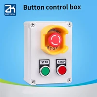 good quality 3 hole flame retardant button box switch control box emergency stop start stop power control box can be customized