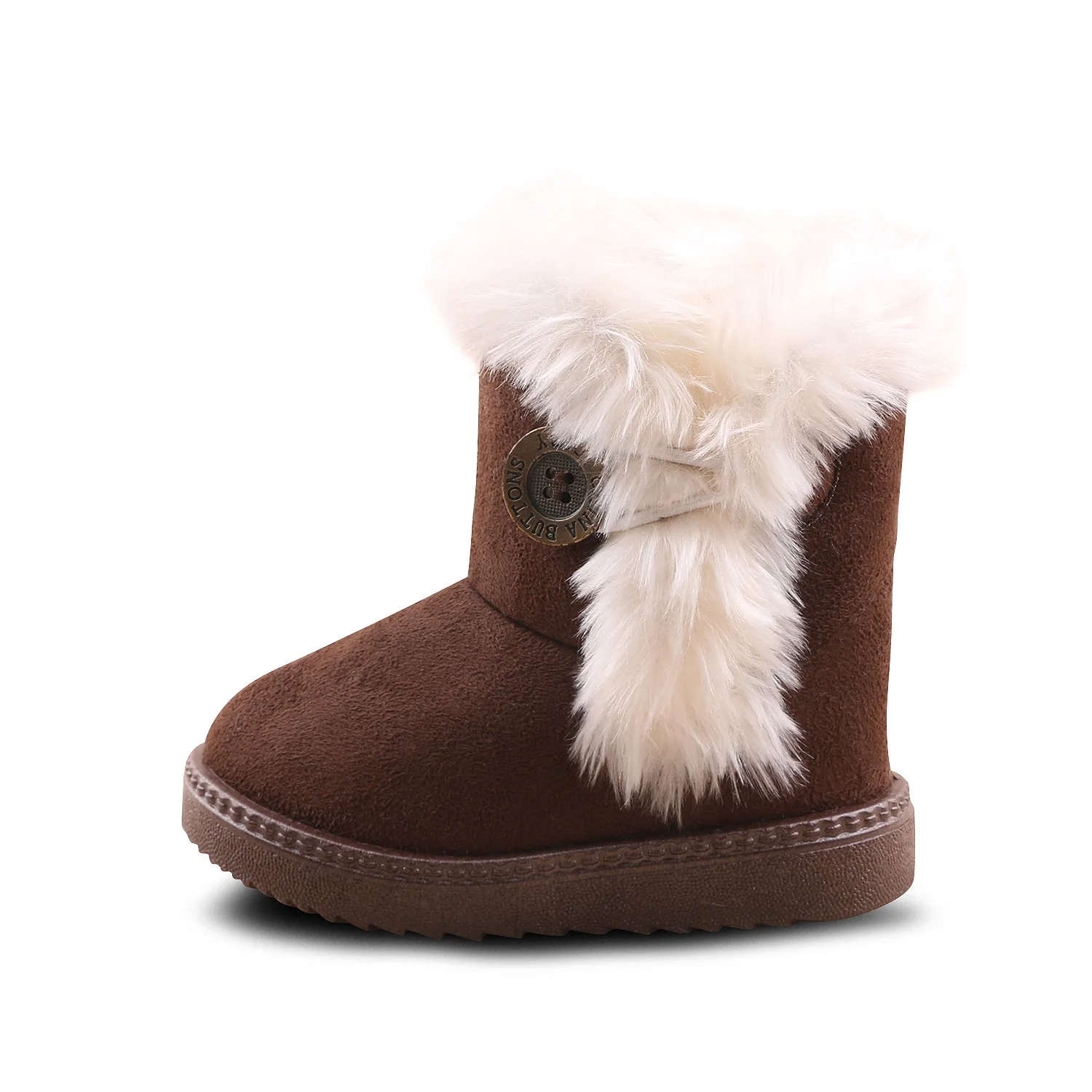 2019 г. Новые зимние детские Ботинки Толстая Теплая обувь замшевые ботинки с