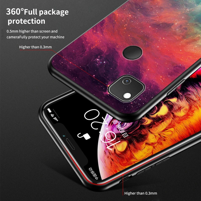 Чехол из закаленного стекла звездное небо для Google Pixel 4A чехол телефона с