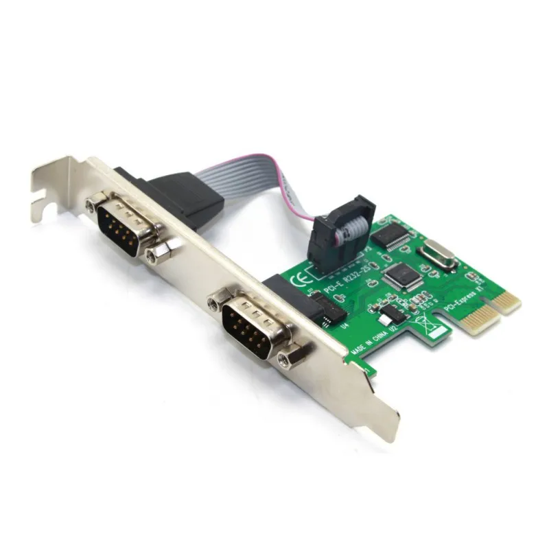PCIe последовательная плата расширения 2 порта RS232 Com последовательный порт PCI Express