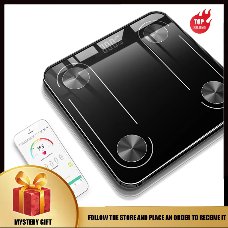 Смарт шкала веса тела электроники дома ванной весы цифровой Wifi BMI Bluetooth баланс