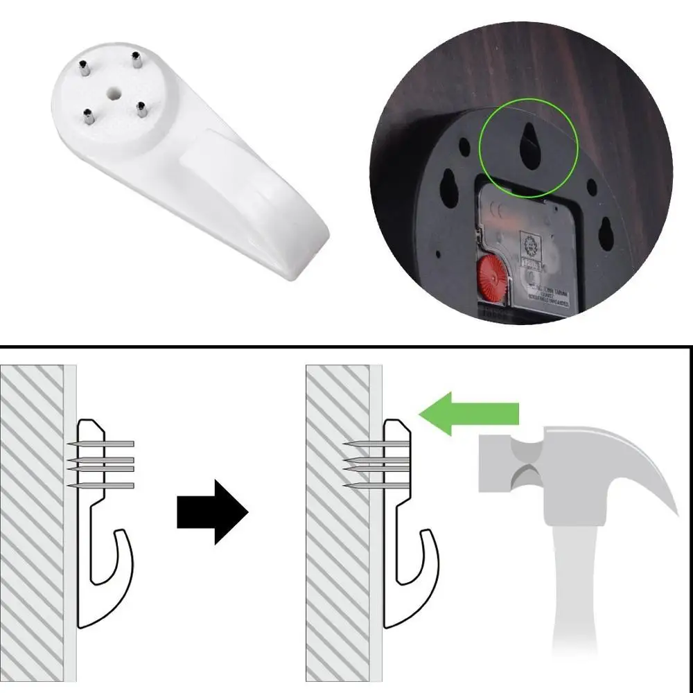 Ретро деревянная стена Clock-12inch кварцевый Бесшумный большой винтажный потертый