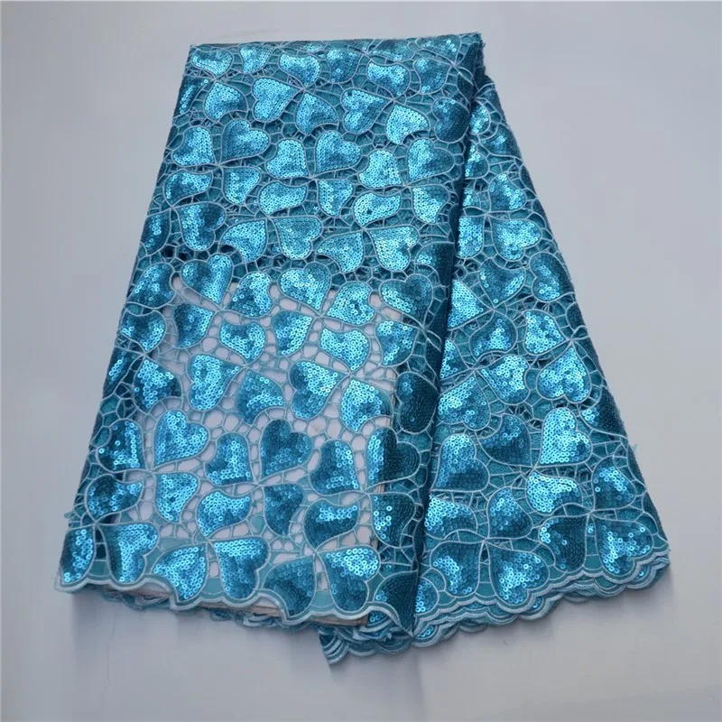

High Quality Organza Lace Fabric Sequin Embroidery Latest French Nigerian Bridal Laces French Tulle Net Lace Fabric