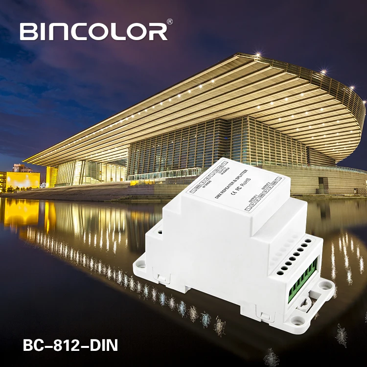 BC-812-DIN DC12V -24V DIN Rail DMX512 DMX 1990 усилитель сигнала светильник | Лампы и освещение