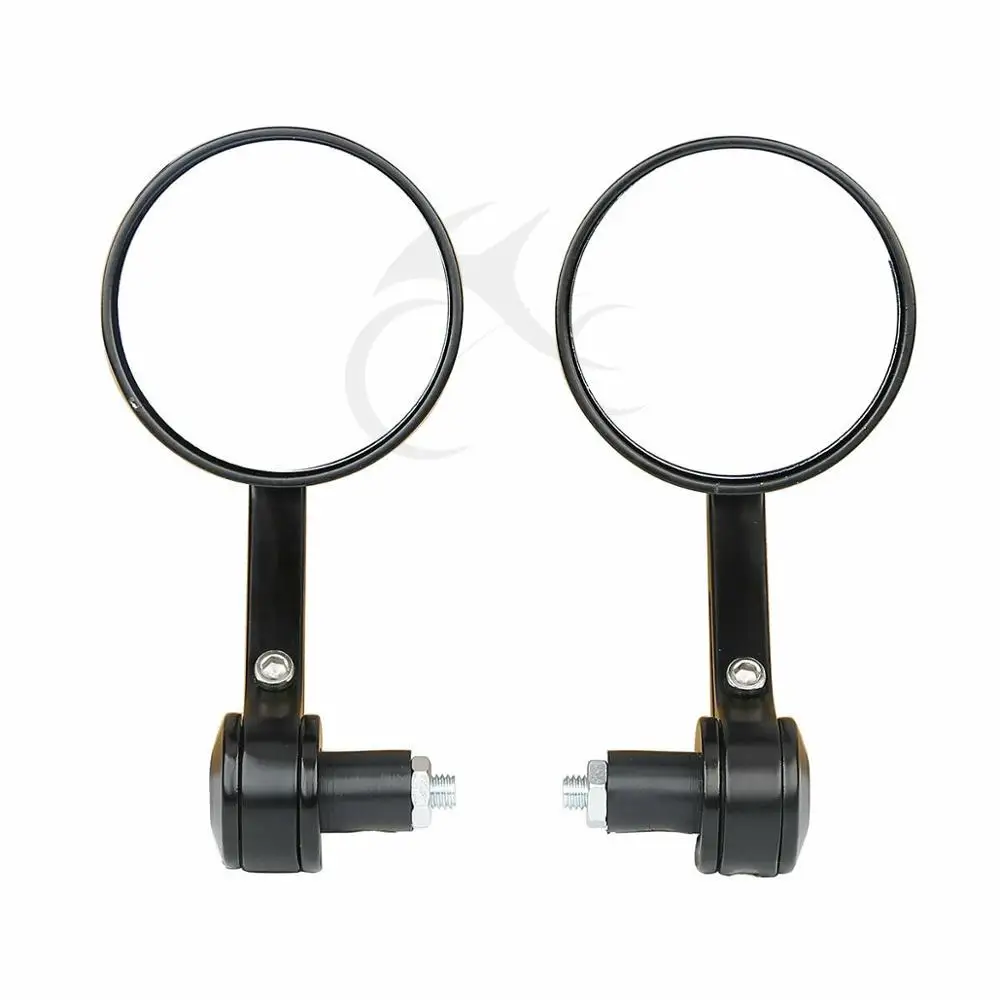 

Motorcycle 7/8" 22mm Round Bar End Mirrors For Kawasaki Suzuki Honda Universal