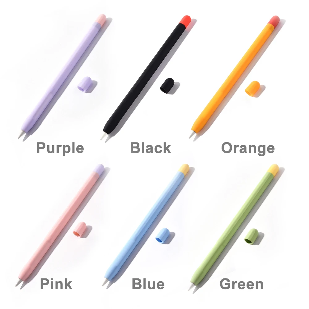 Цветной мягкий силиконовый защитный чехол для Apple Pencil 1st 2nd Generation аксессуары