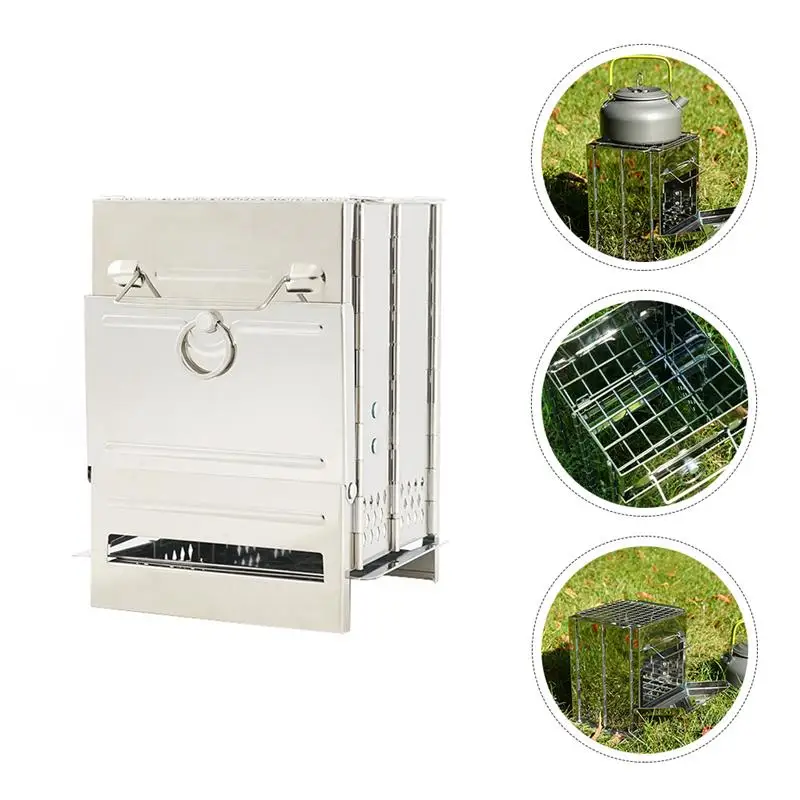 

1 Pc Practical Durable Wood Burning BBQ Stove Barbecue Grill Barbecue Stove for Camping