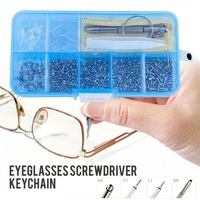 1set500pcs glasses repair kit repair parts tools multi function screwdriver nose pads holder screws tool tiny with tweezer