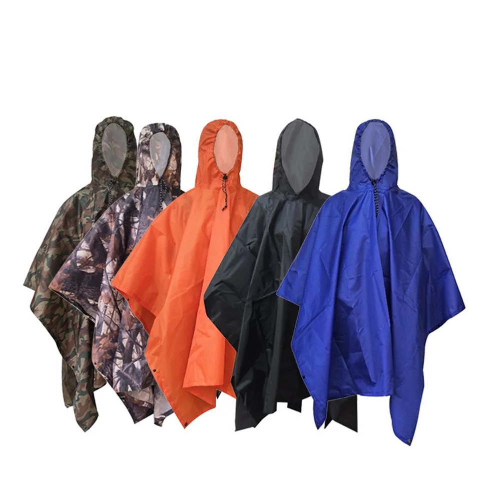 Водонепроницаемый длинный дождевик для взрослых 3 в 1, женский и мужской дождевик, куртка, пончо с капюшоном для активного отдыха, походов, путешествий, рыбалки, дождевик, костюм