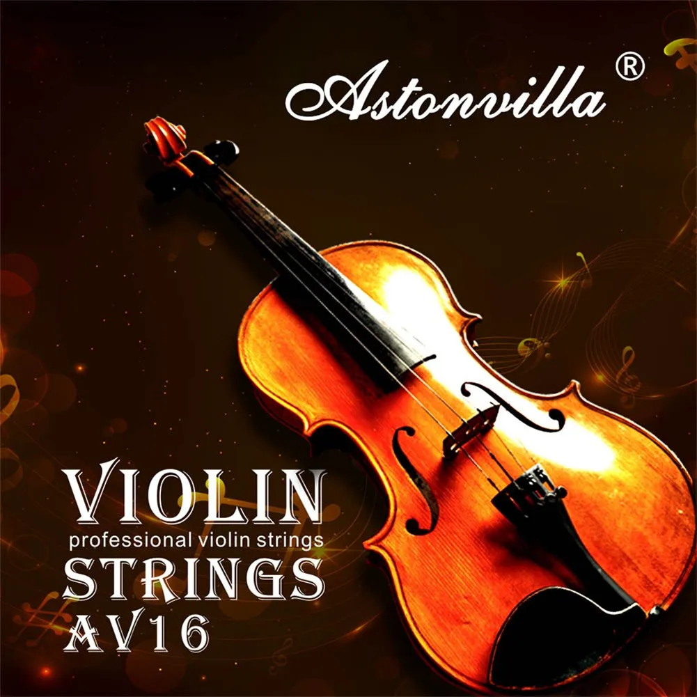 

4pcs/Set Violin Strings Solid Steel Core Replacement Wire Size 3/4 & 4/4 A/E/D/G 0.25mm 0.36mm 0.53mm 0.71mm High Quality Steel