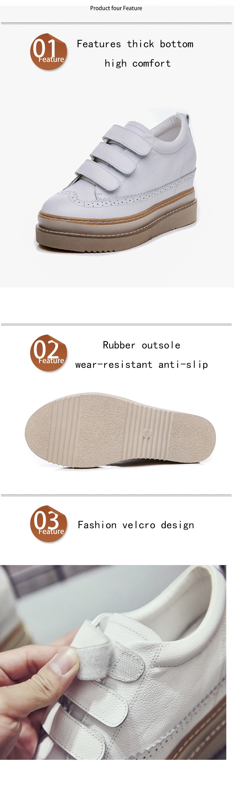 SWYIVY Chaussures/повседневная кожаная обувь; женские кроссовки; Femme; коллекция года; зимние белые кроссовки на платформе для женщин; женская обувь на застежке-липучке