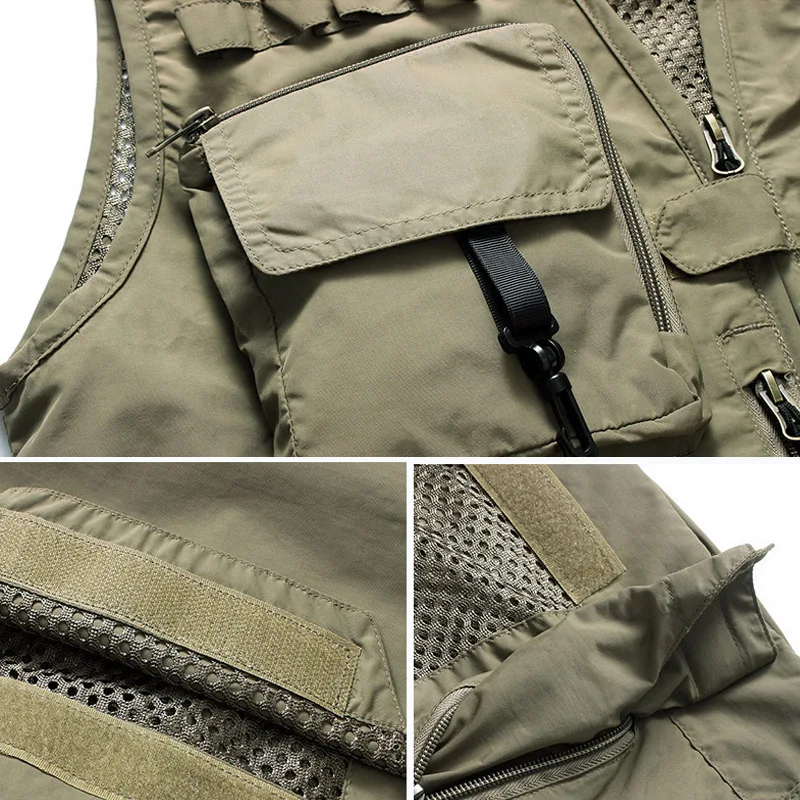 Новинка Быстросохнущий жилет для рыбалки на открытом воздухе дышащий сетчатый с