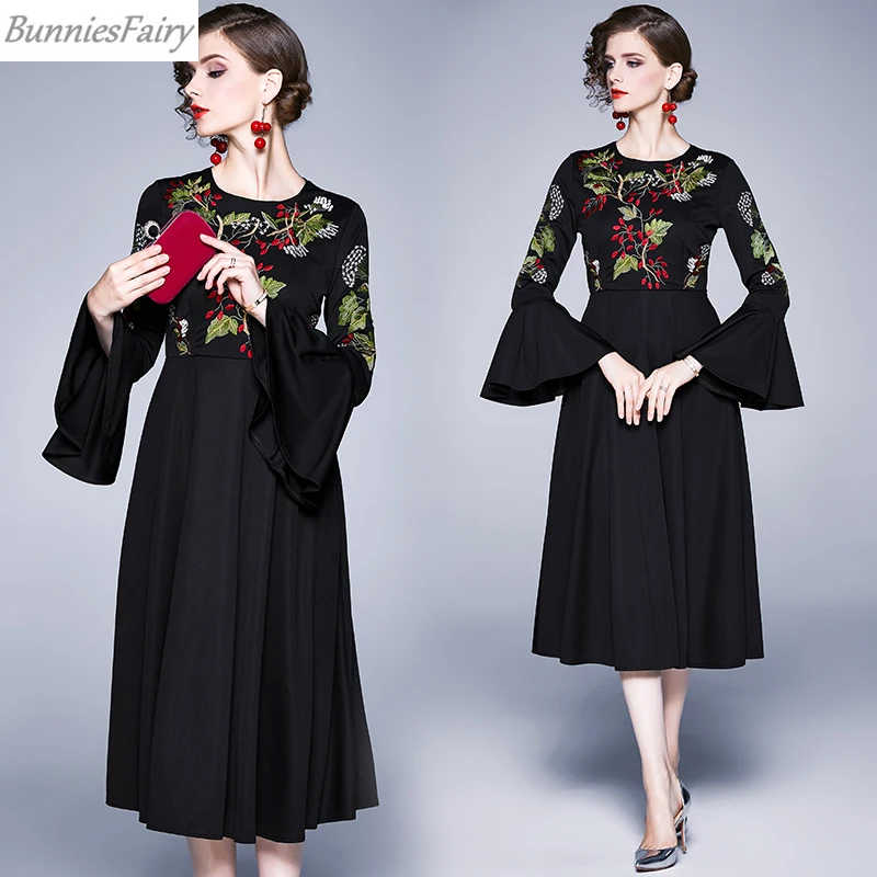 BunniesFairy 2019 осень зима женское элегантное платье знаменитостей ручной работы с