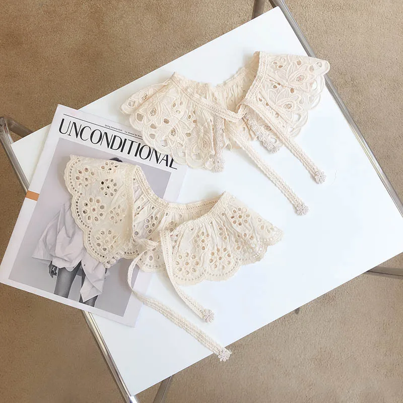 Кружевные детские нагрудники шаль хлопковый воротник милые кружевные воротники