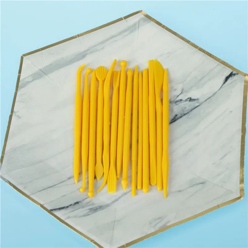 14pcs 1/3/5/8 стержень/14 шт./компл. ручка воск керамическая глиняная скульптура Набор для моделирования провода инструмент текстуры Fimo игровое тесто многофункциональные ручные поделки - Цвет: 14pcs