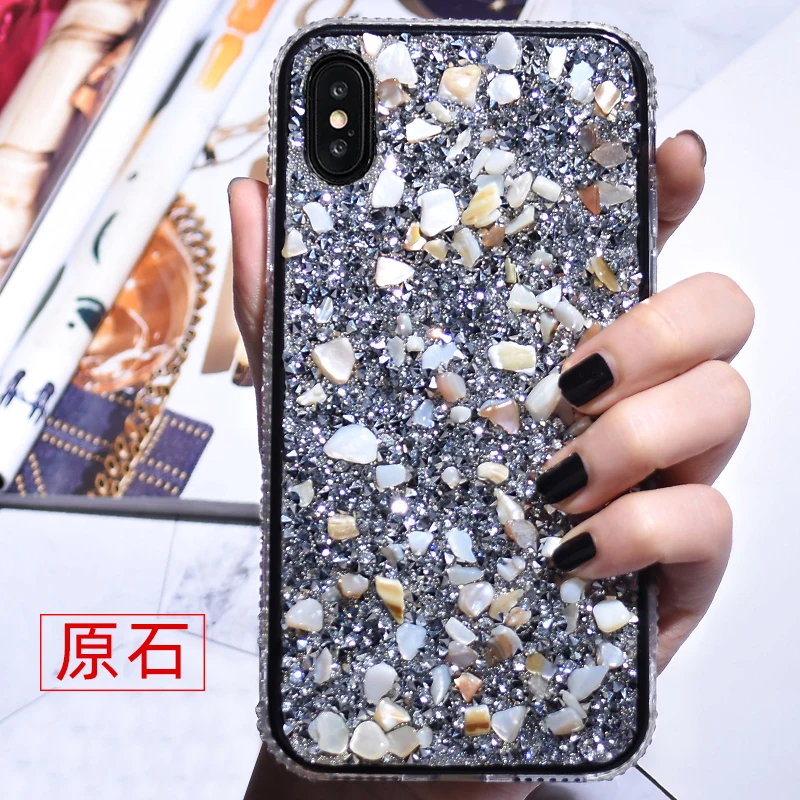 Роскошный блестящий чехол для телефона со стразами iphone X XS MAX XR 7 8 6 6s Plus цветные