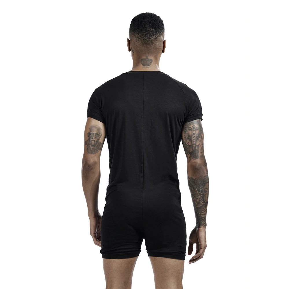 New Men's Bodysuit Bodywear Tank Top and Shorts Set Tight Sexy Jumpsuit fashion vest | Мужская одежда