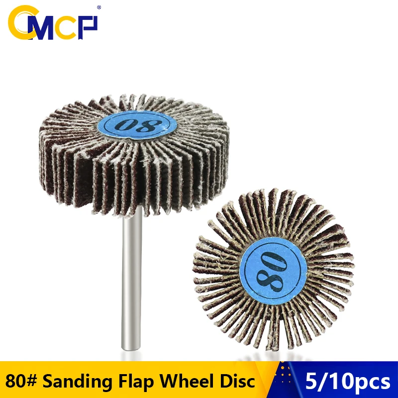 

CMCP 80 Grit Polishing Wheels 5/10pcs Sanding Flap Wheel Polishing Grinding Accessories Tool Disc For Dremel Rotary Tools