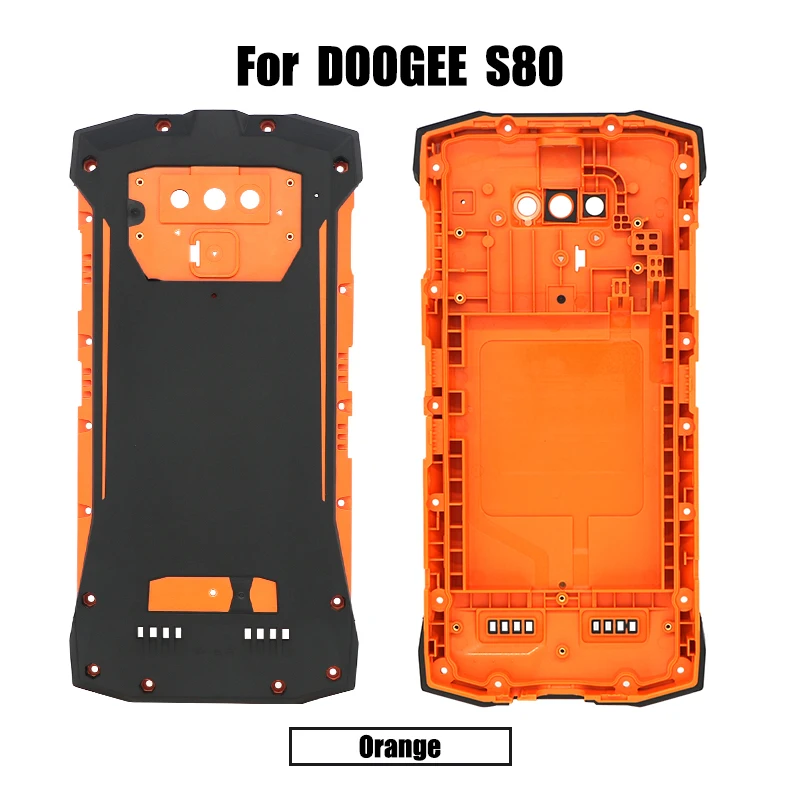 Orange Новинка, чехол Для DOOGEE S80, задняя крышка для батареи, чехол для смартфона, запасные аксессуары, аксессуары для телефона - Цвет: Orange