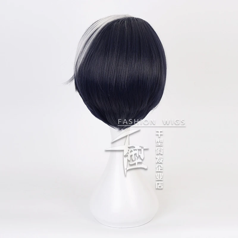 Витая Страна Чудес Divus Crewel Косплей короткий белый и черный парик + Бесплатный