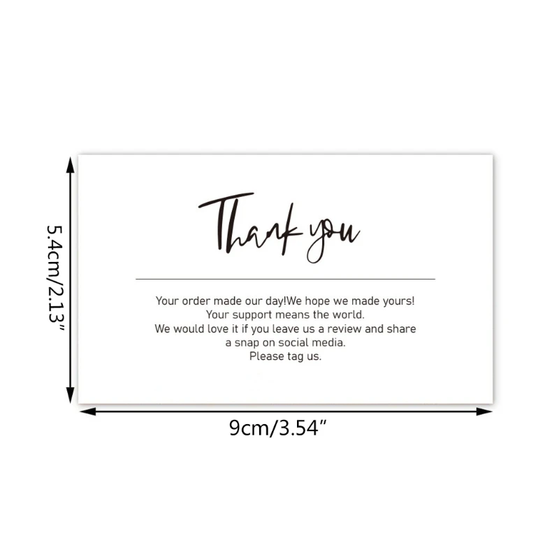 

A5KA 30Pcs Thank You for Your Order Cards Back Side Blank Customer Thank You Cards Package Insert for business Owners