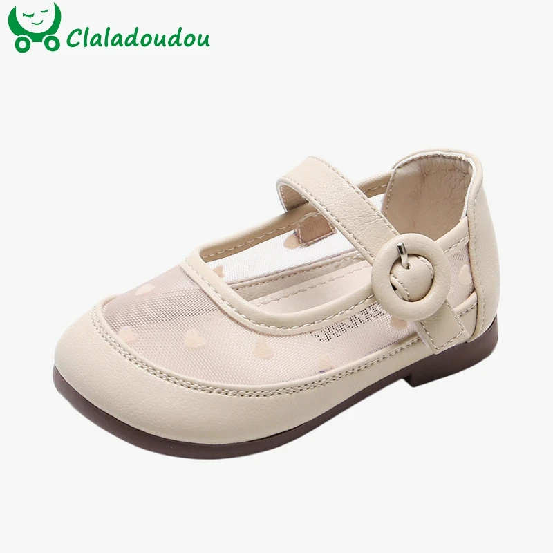 

12-15.5cm Brand Baby Mesh+Pu Leather Shoes For Spring,Cute Breathable Shallow Toddler Girls Princess Shoes,Infant Women Flats